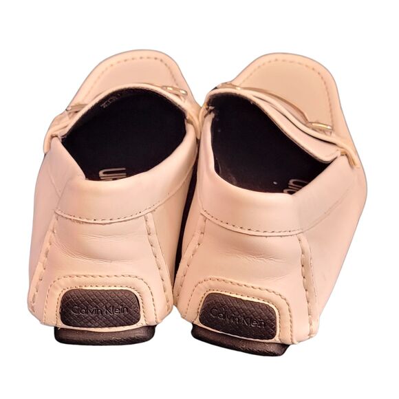 Calvin Klein Men's Maddix White Loafer Driving Shoes sz 9 Driver Silver - Picture 7 of 8